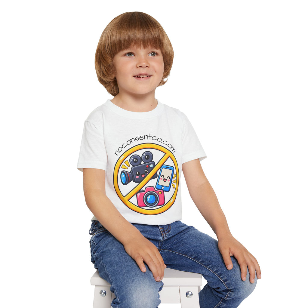 Toddler T‑Shirt — No Consent Camera Icon Tee