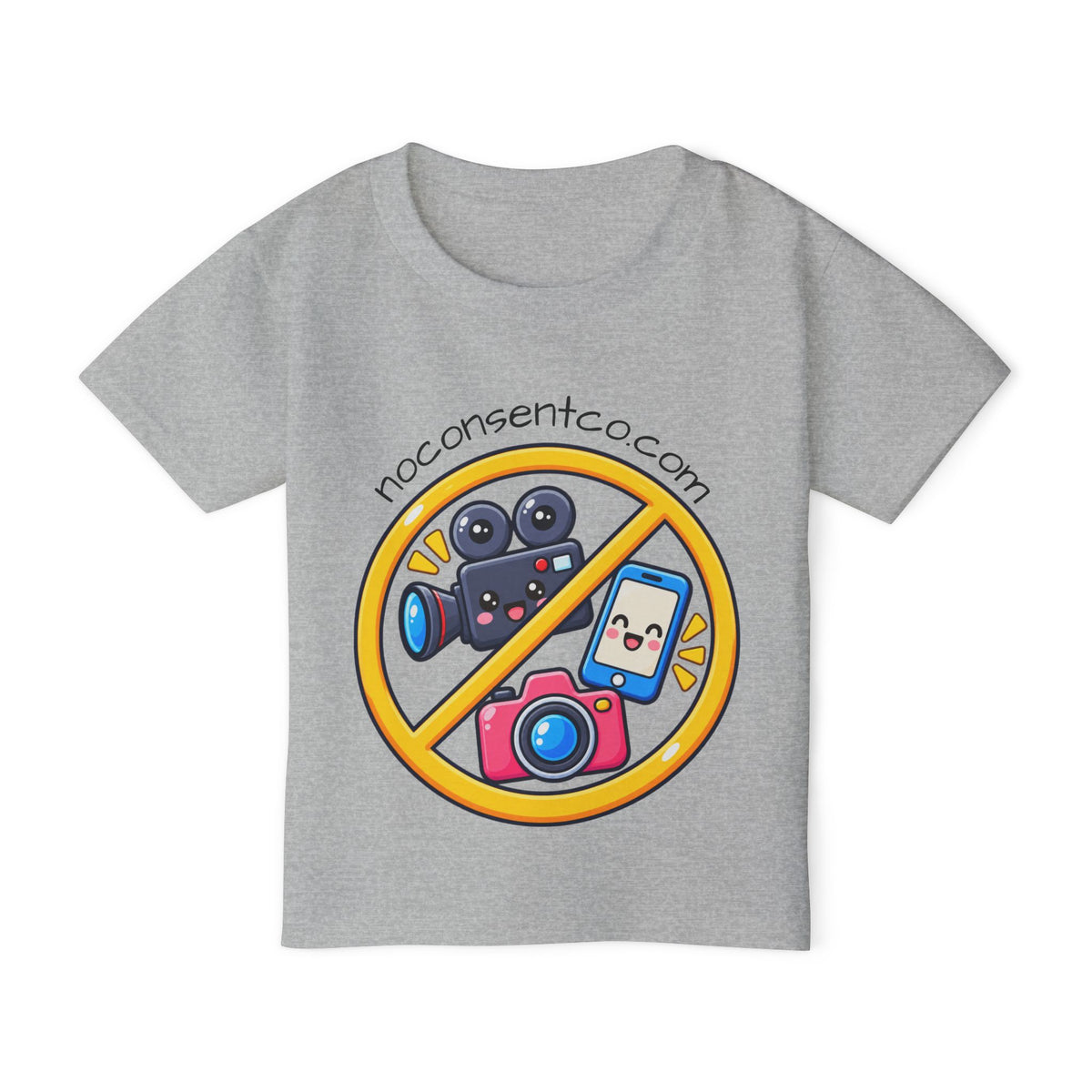 Toddler T‑Shirt — No Consent Camera Icon Tee