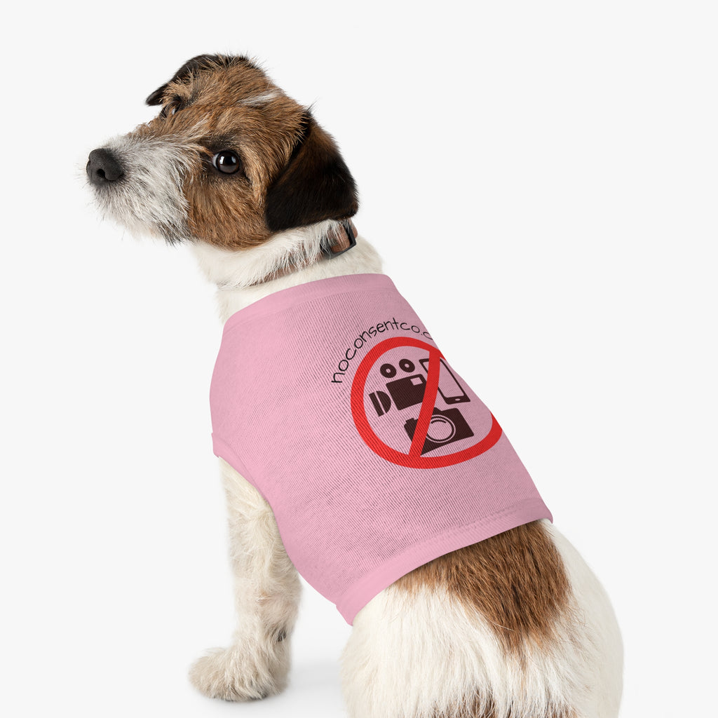 No Photos Pet Tank Top — "No Consent" Camera-Free Dog Shirt
