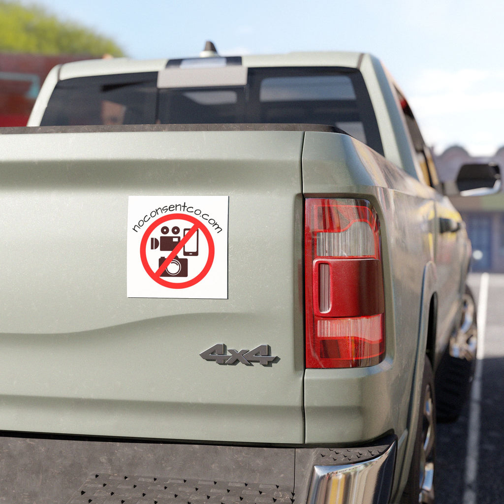 No Photos Car Magnet – "noconsentco.com" Privacy Protection Vehicle Decal