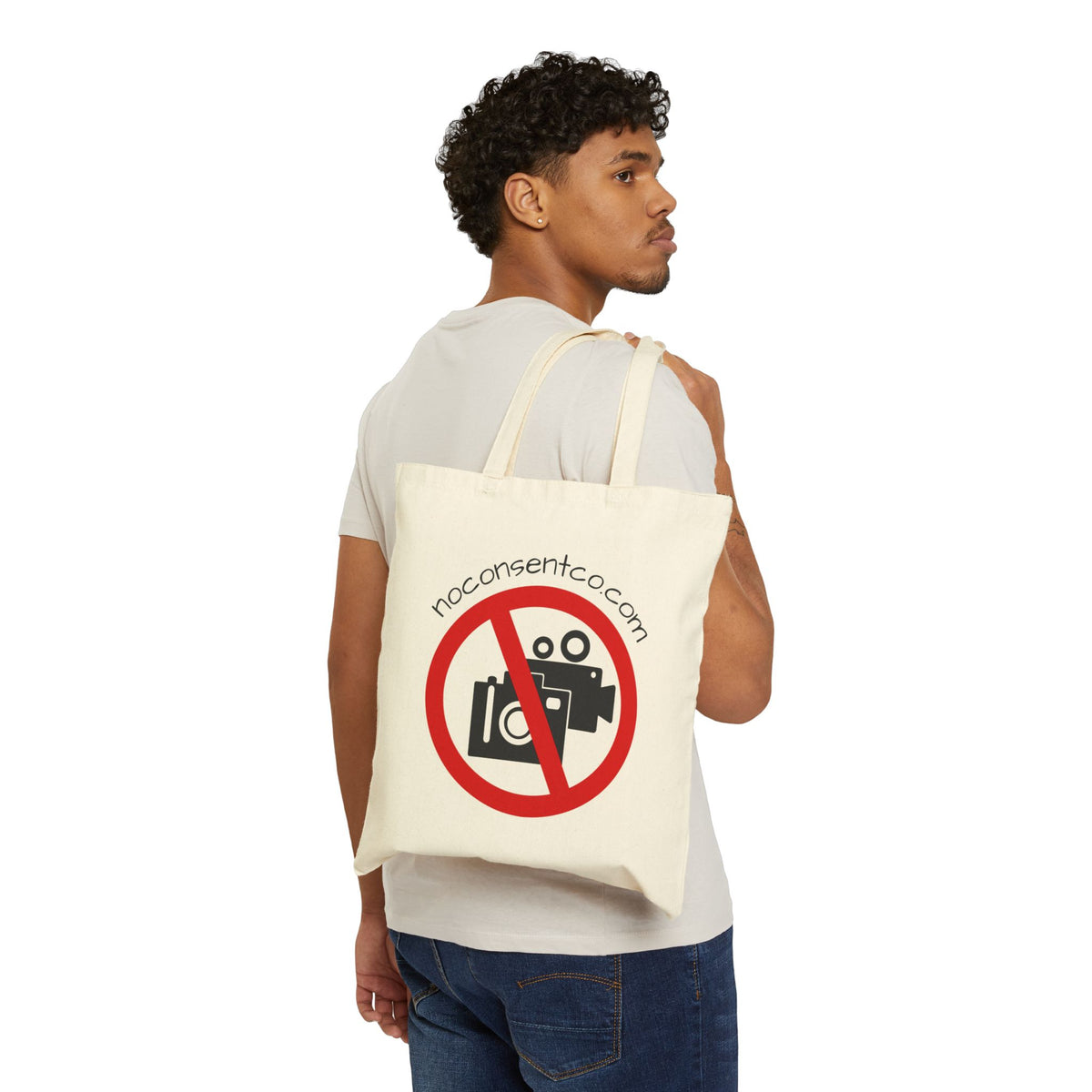 No Consent Tote Bag  No recording Canvas Shopper Bag
