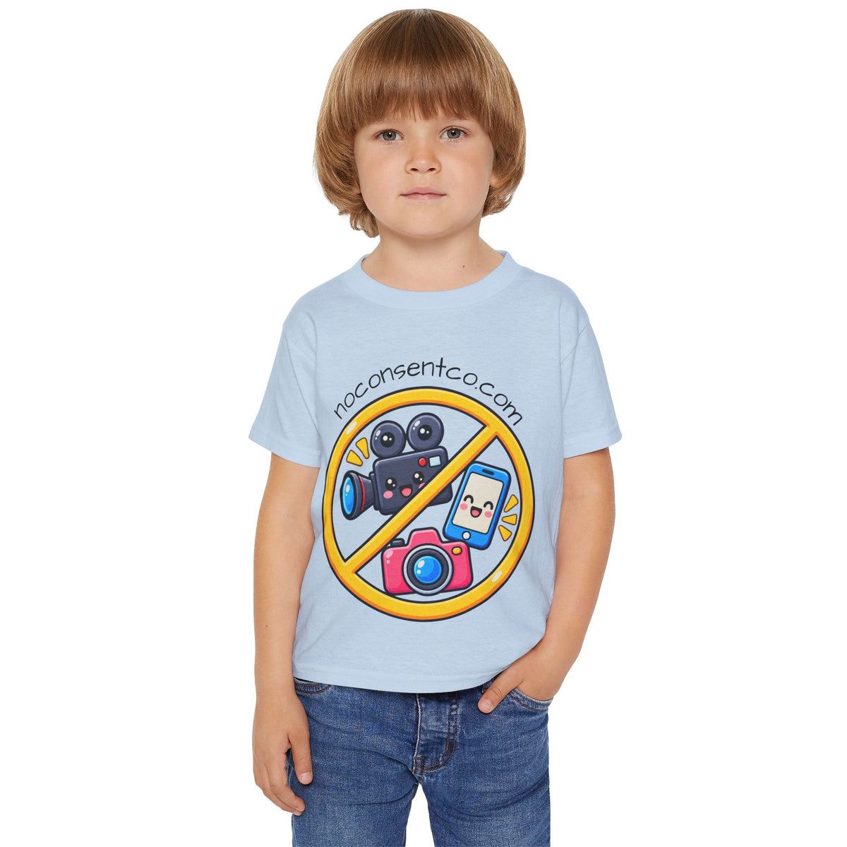 Toddler T‑Shirt — No Consent Camera Icon Tee