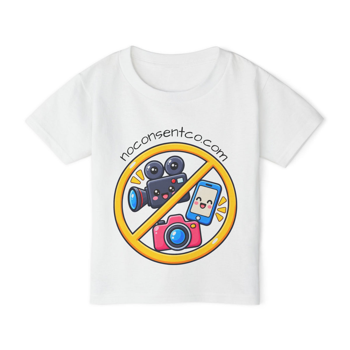 Toddler T‑Shirt — No Consent Camera Icon Tee