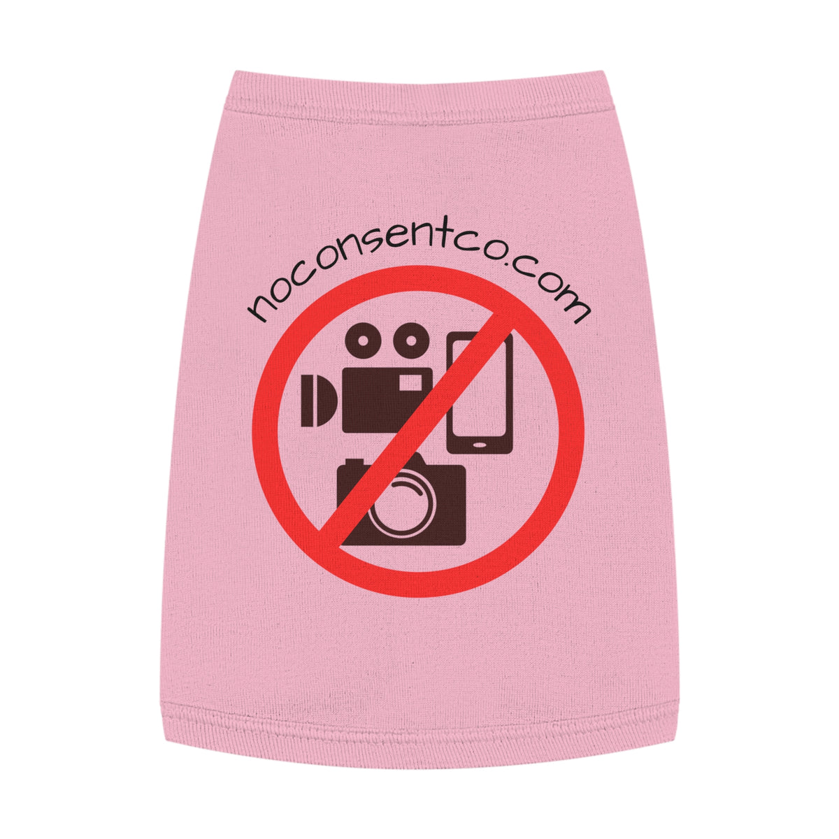 No Photos Pet Tank Top — "No Consent" Camera-Free Dog Shirt