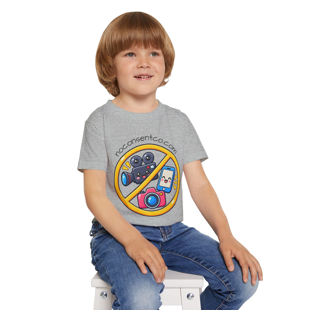 Toddler T‑Shirt — No Consent Camera Icon Tee