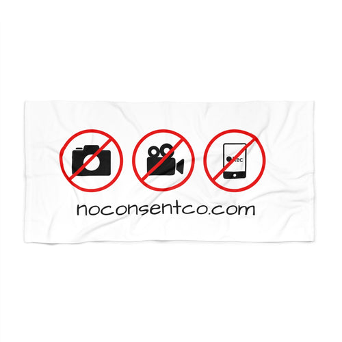 Beach Towel — No Cameras/Phones Allowed Design (noconsentco.com)