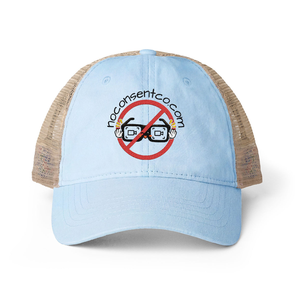 Smart Glasses Recording Washed Mesh-Back Cap