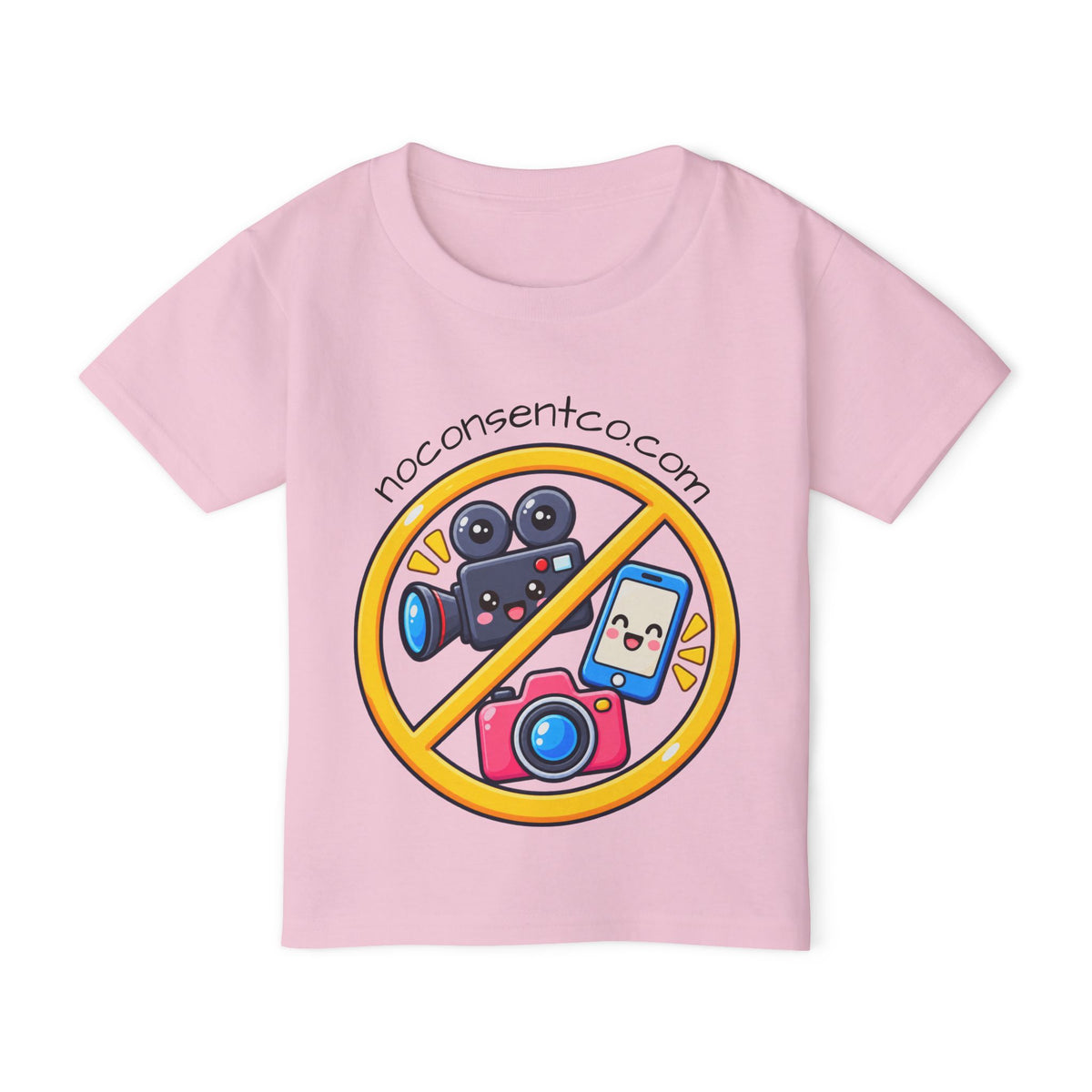 Toddler T‑Shirt — No Consent Camera Icon Tee