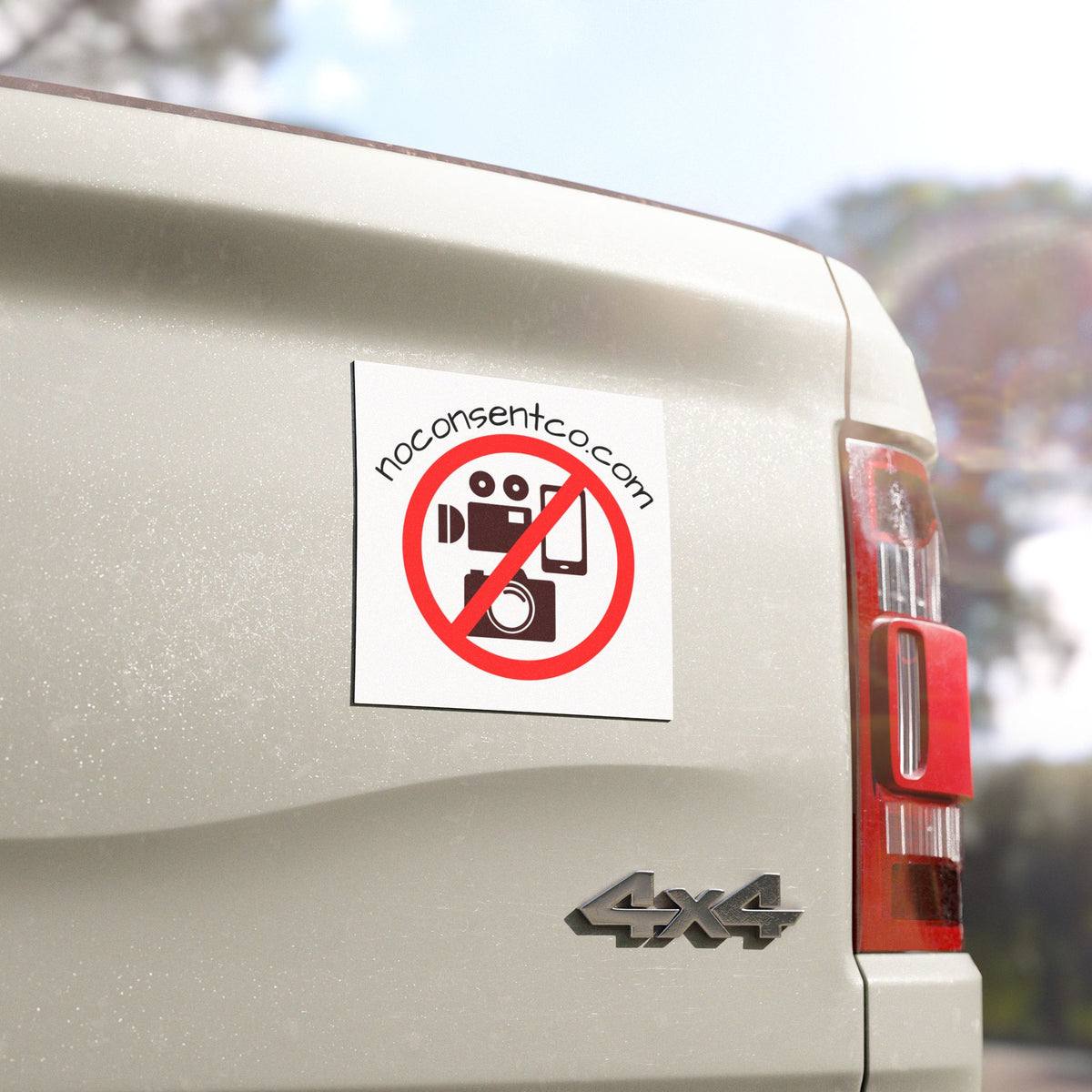 No Photos Car Magnet – "noconsentco.com" Privacy Protection Vehicle Decal