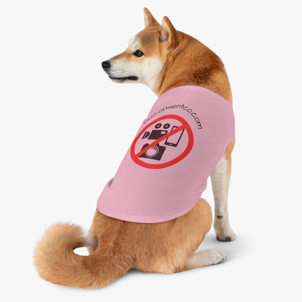 No Photos Pet Tank Top — "No Consent" Camera-Free Dog Shirt