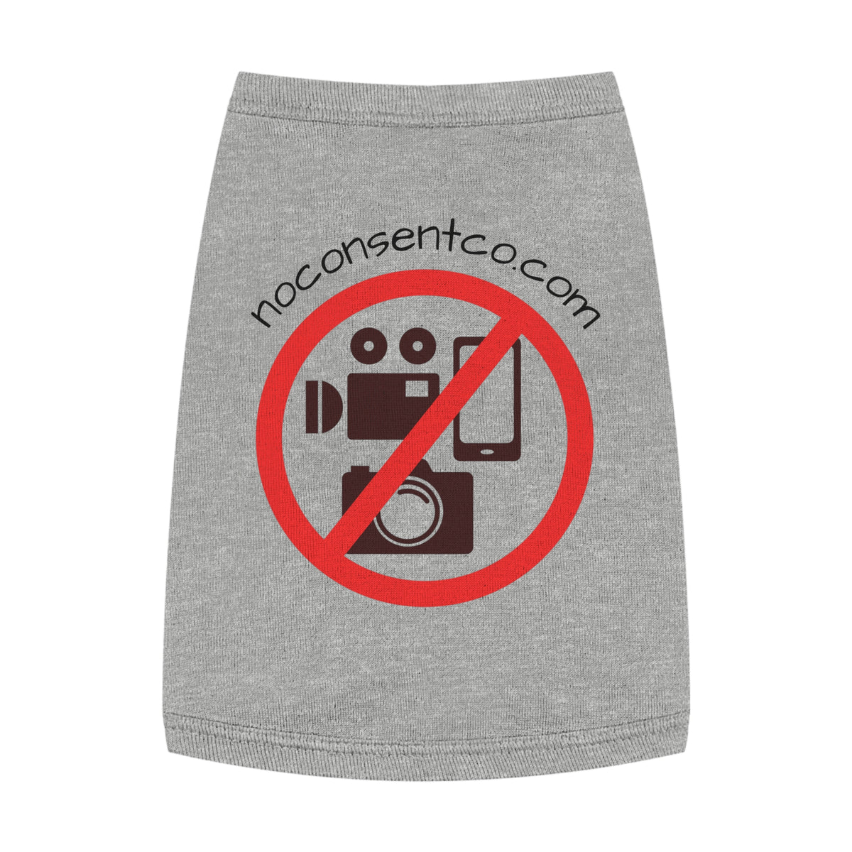 No Photos Pet Tank Top — "No Consent" Camera-Free Dog Shirt